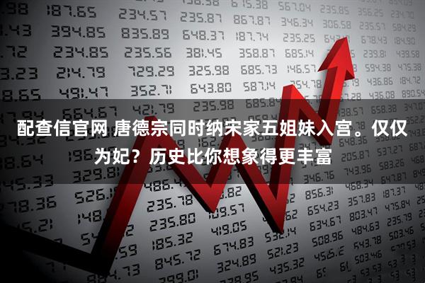 配查信官网 唐德宗同时纳宋家五姐妹入宫。仅仅为妃？历史比你想象得更丰富